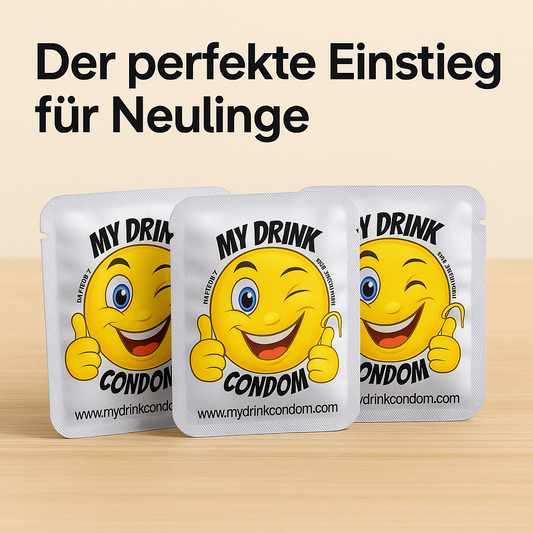 Set of 3 drinking condoms - perfect introduction for newbies